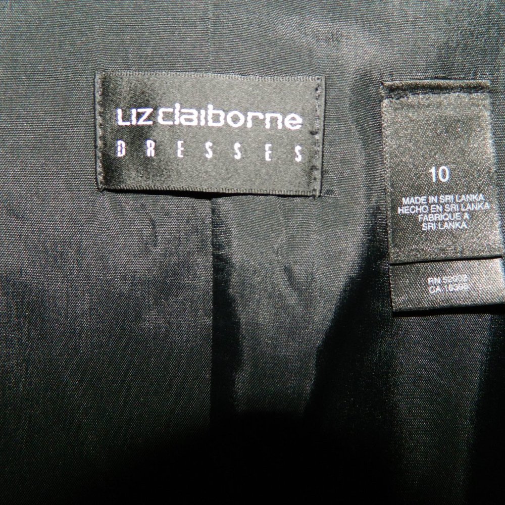 Liz Claiborne Prima Gala Black Career Dress Size 10 NWT (BB-12) - Picture 4 of 5